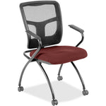 Lorell Mesh Back Nesting Training Chair with Folding Seat and Casters - Set of 2 (LLR - LLR84374X) - SchoolOutlet