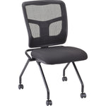 Lorell Training Room Guest Chair with Mesh Back and Flip - Up Seat - Set of 2 (LLR - LLR84385X) - SchoolOutlet
