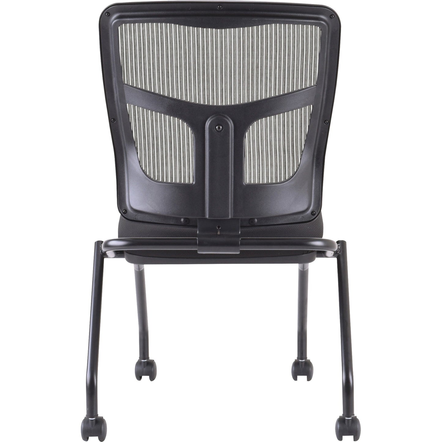 Lorell Training Room Guest Chair with Mesh Back and Flip - Up Seat - Set of 2 (LLR - LLR84385X) - SchoolOutlet