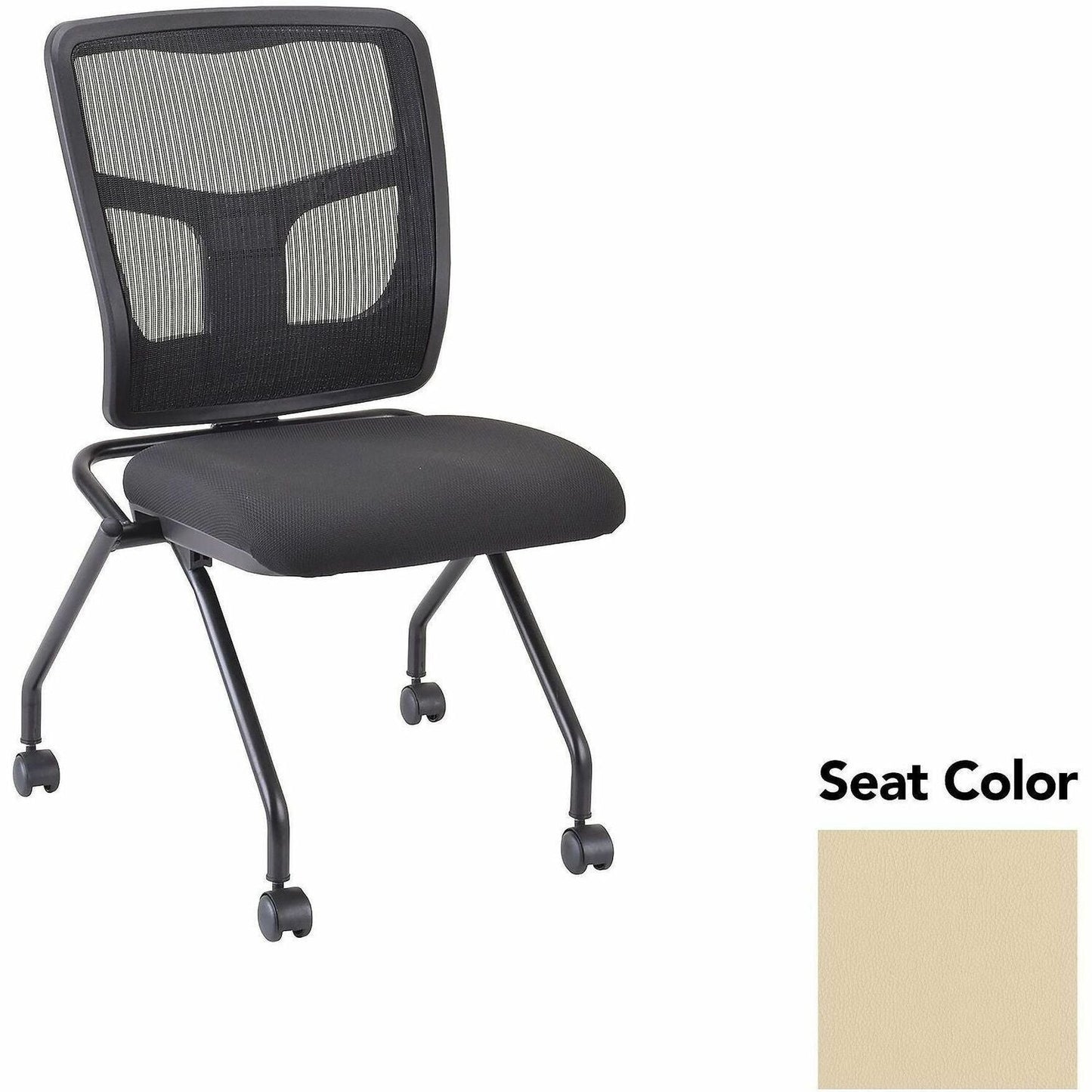 Lorell Training Room Guest Chair with Mesh Back and Flip - Up Seat - Set of 2 (LLR - LLR84385X) - SchoolOutlet