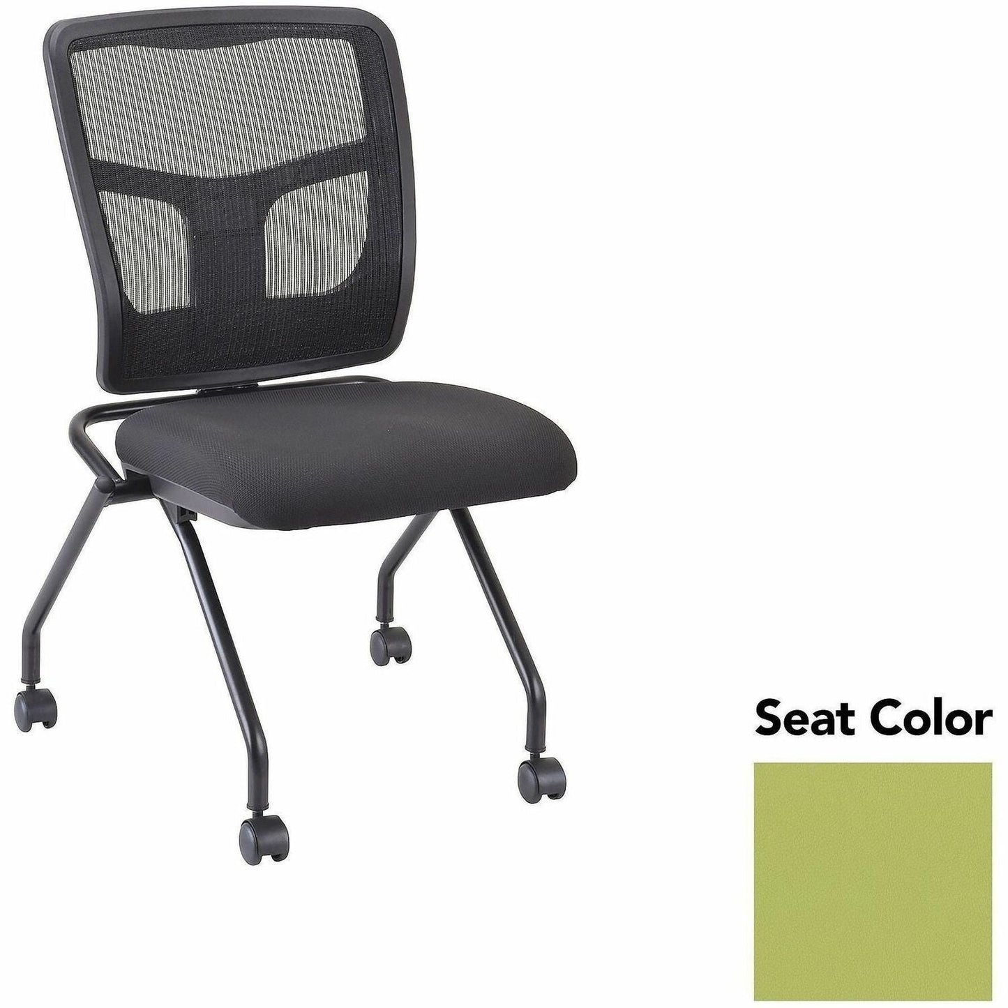 Lorell Training Room Guest Chair with Mesh Back and Flip - Up Seat - Set of 2 (LLR - LLR84385X) - SchoolOutlet