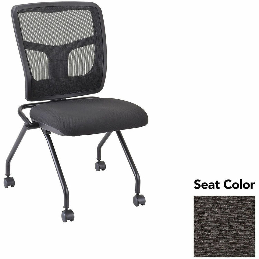Lorell Training Room Guest Chair with Mesh Back and Flip - Up Seat - Set of 2 (LLR - LLR84385X) - SchoolOutlet
