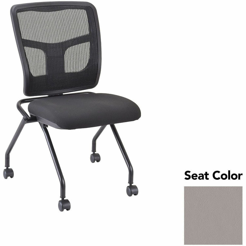 Lorell Training Room Guest Chair with Mesh Back and Flip - Up Seat - Set of 2 (LLR - LLR84385X) - SchoolOutlet