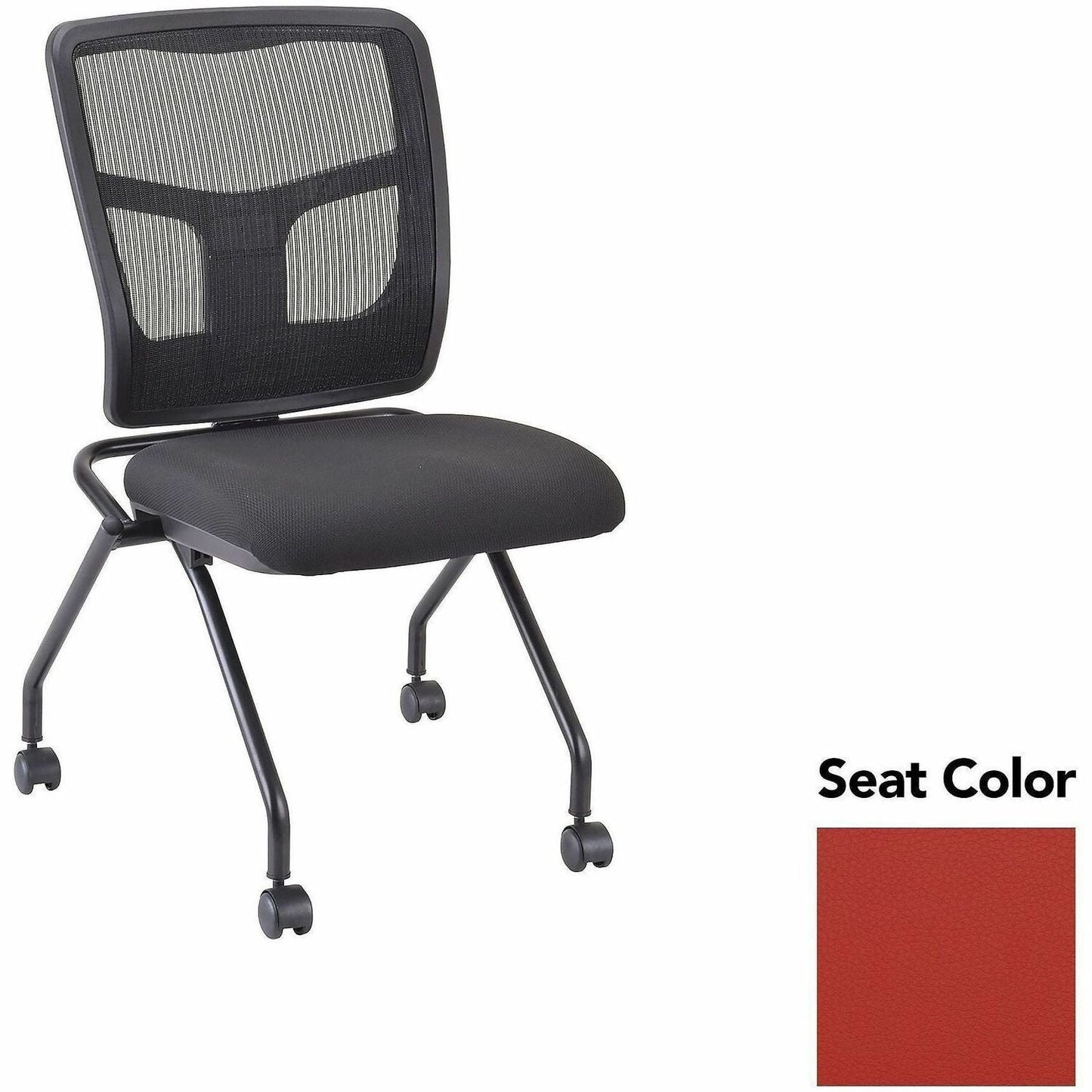 Lorell Training Room Guest Chair with Mesh Back and Flip - Up Seat - Set of 2 (LLR - LLR84385X) - SchoolOutlet