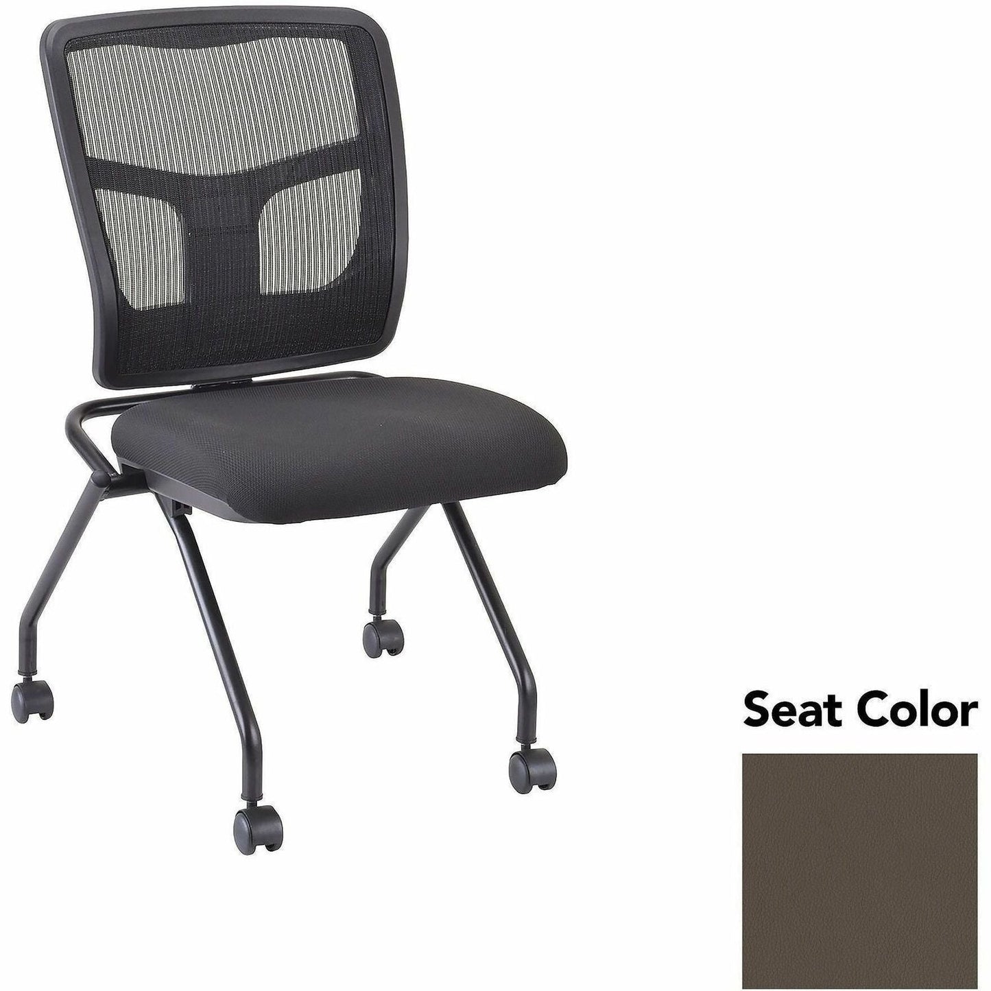 Lorell Training Room Guest Chair with Mesh Back and Flip - Up Seat - Set of 2 (LLR - LLR84385X) - SchoolOutlet
