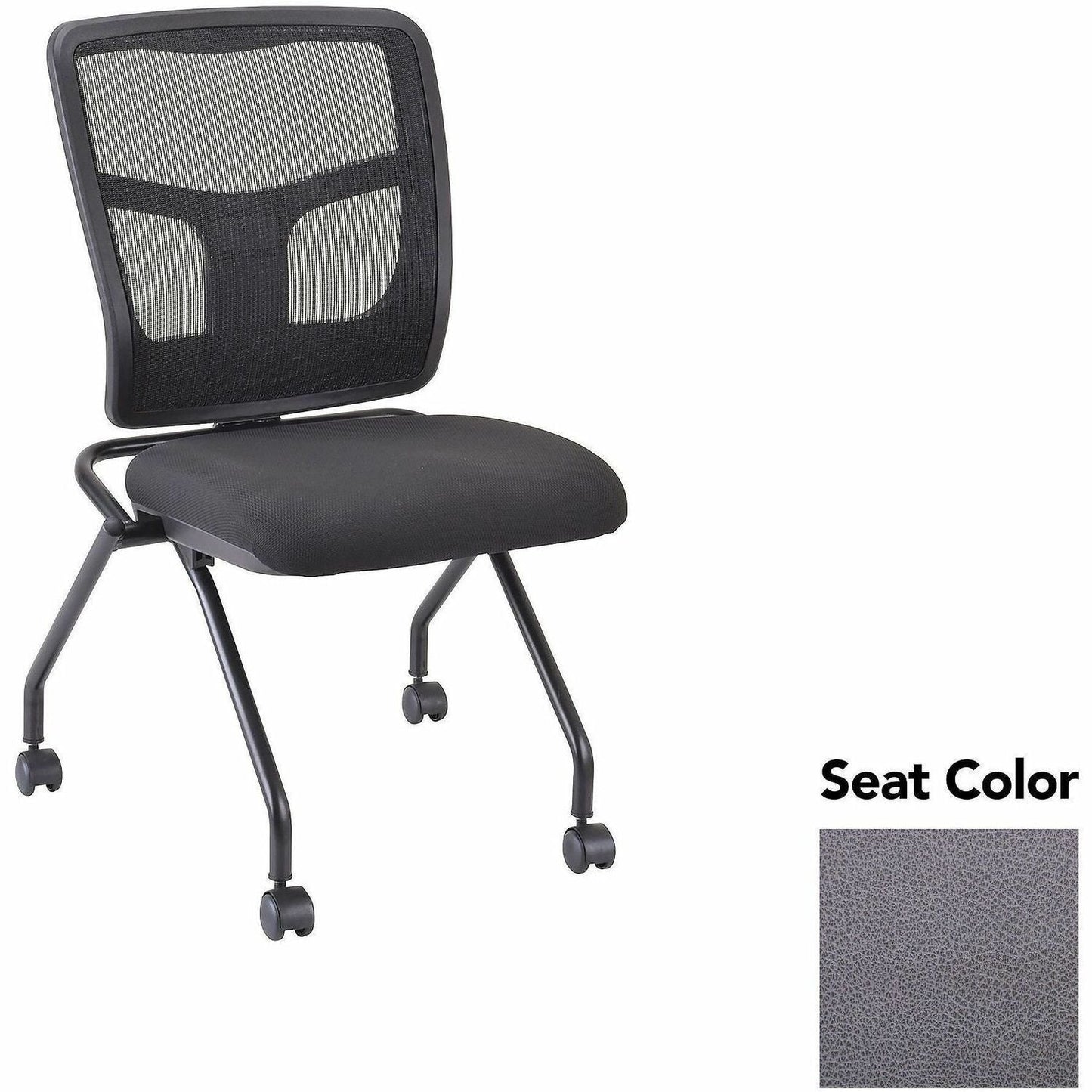 Lorell Training Room Guest Chair with Mesh Back and Flip - Up Seat - Set of 2 (LLR - LLR84385X) - SchoolOutlet