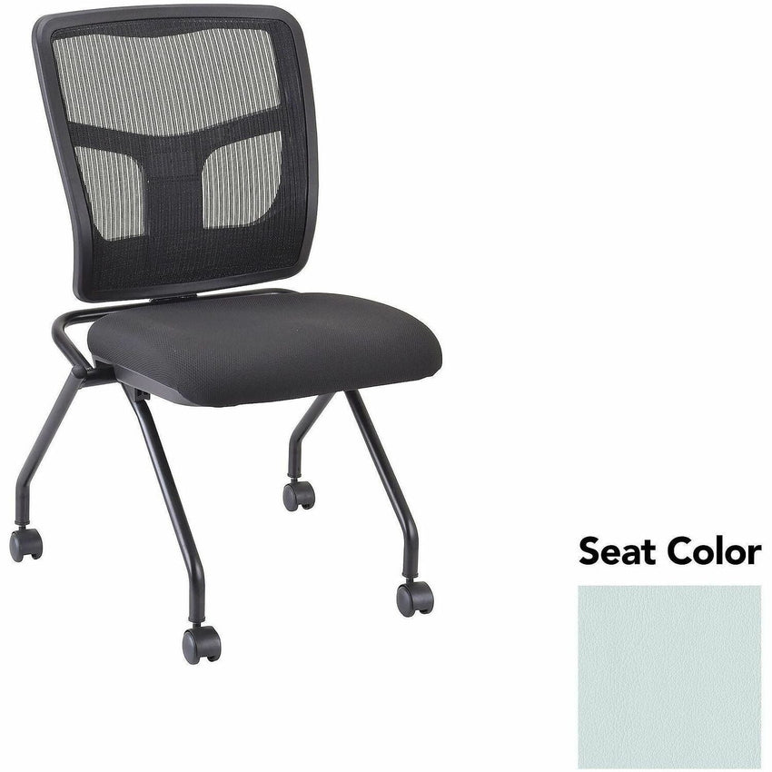 Lorell Training Room Guest Chair with Mesh Back and Flip - Up Seat - Set of 2 (LLR - LLR84385X) - SchoolOutlet