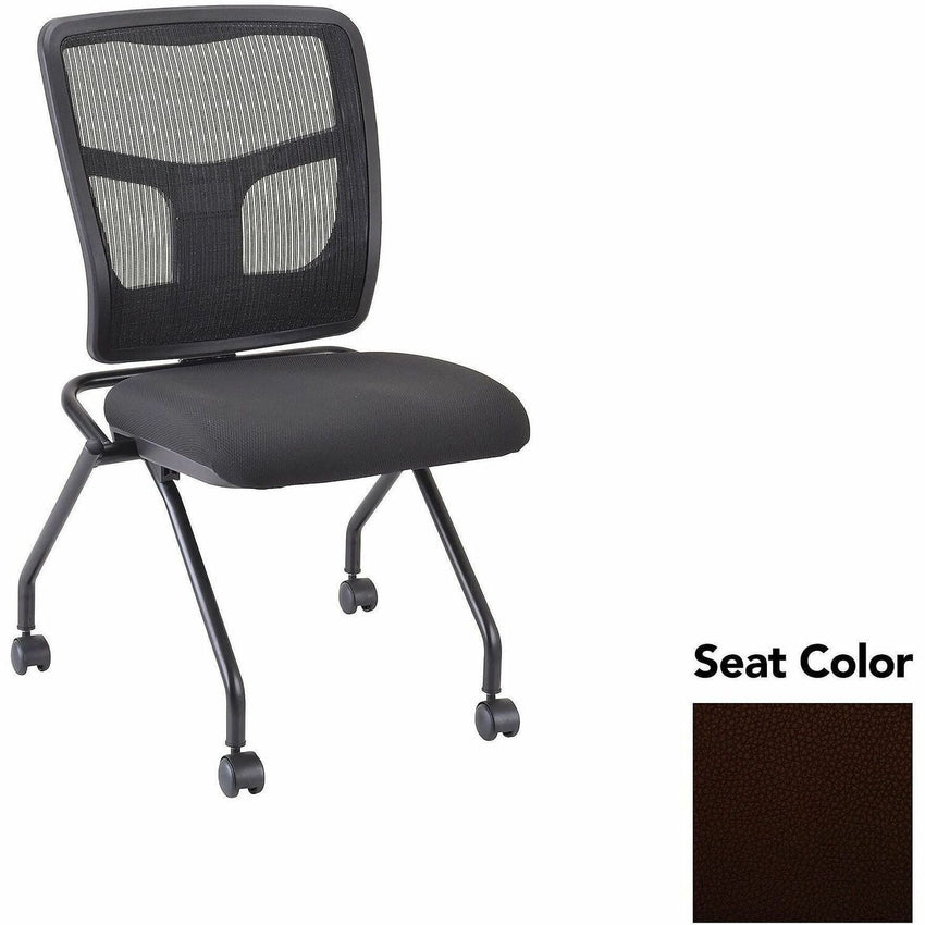 Lorell Training Room Guest Chair with Mesh Back and Flip - Up Seat - Set of 2 (LLR - LLR84385X) - SchoolOutlet