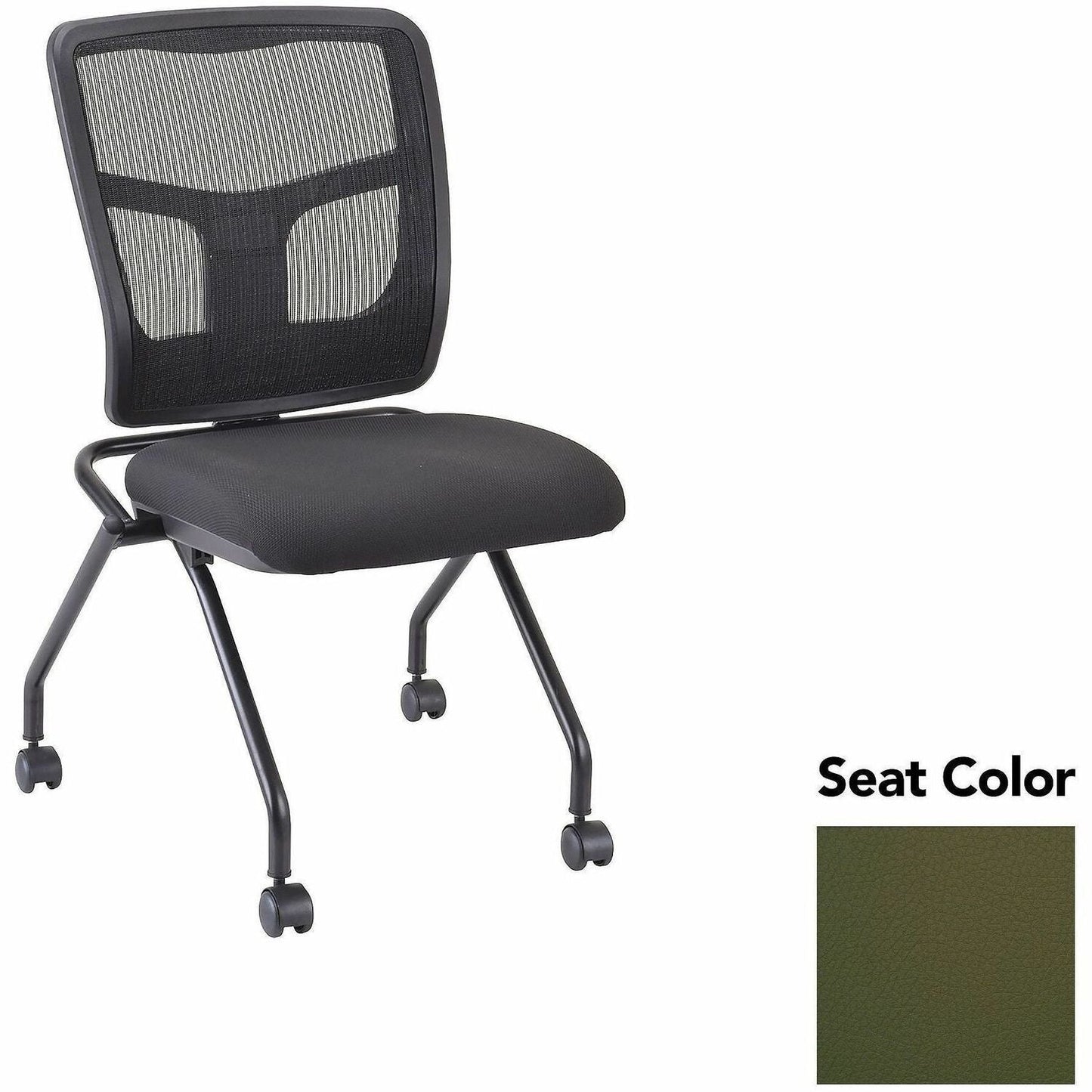 Lorell Training Room Guest Chair with Mesh Back and Flip - Up Seat - Set of 2 (LLR - LLR84385X) - SchoolOutlet