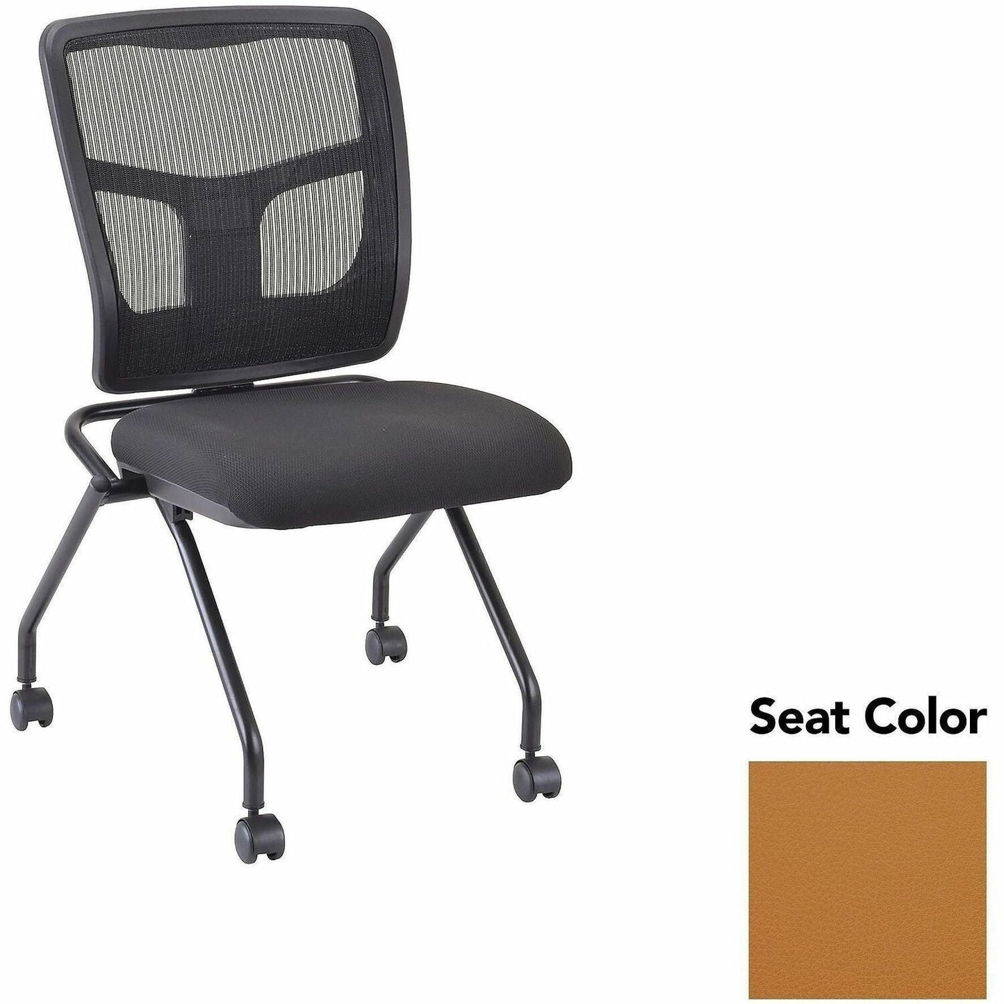 Lorell Training Room Guest Chair with Mesh Back and Flip - Up Seat - Set of 2 (LLR - LLR84385X) - SchoolOutlet