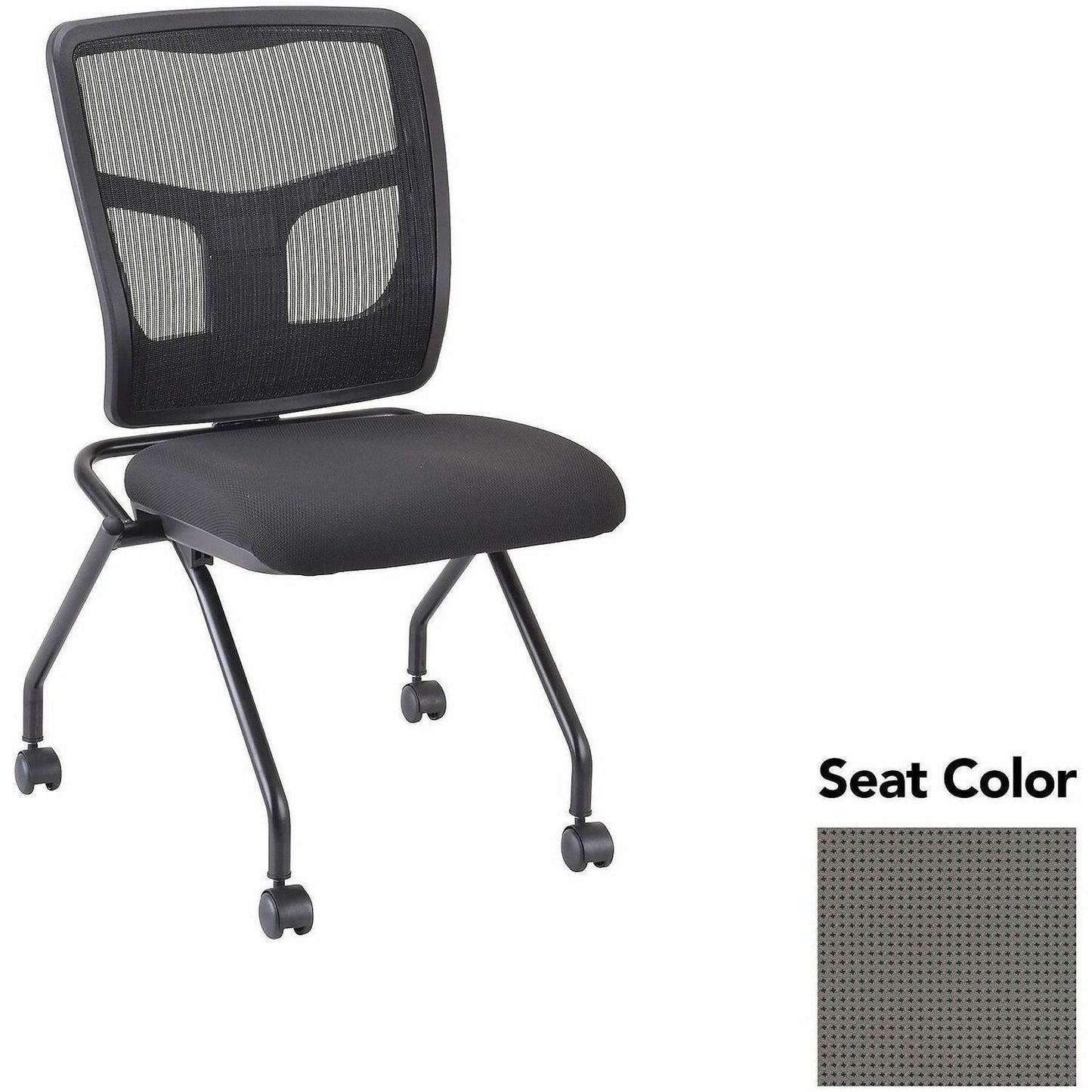 Lorell Training Room Guest Chair with Mesh Back and Flip - Up Seat - Set of 2 (LLR - LLR84385X) - SchoolOutlet