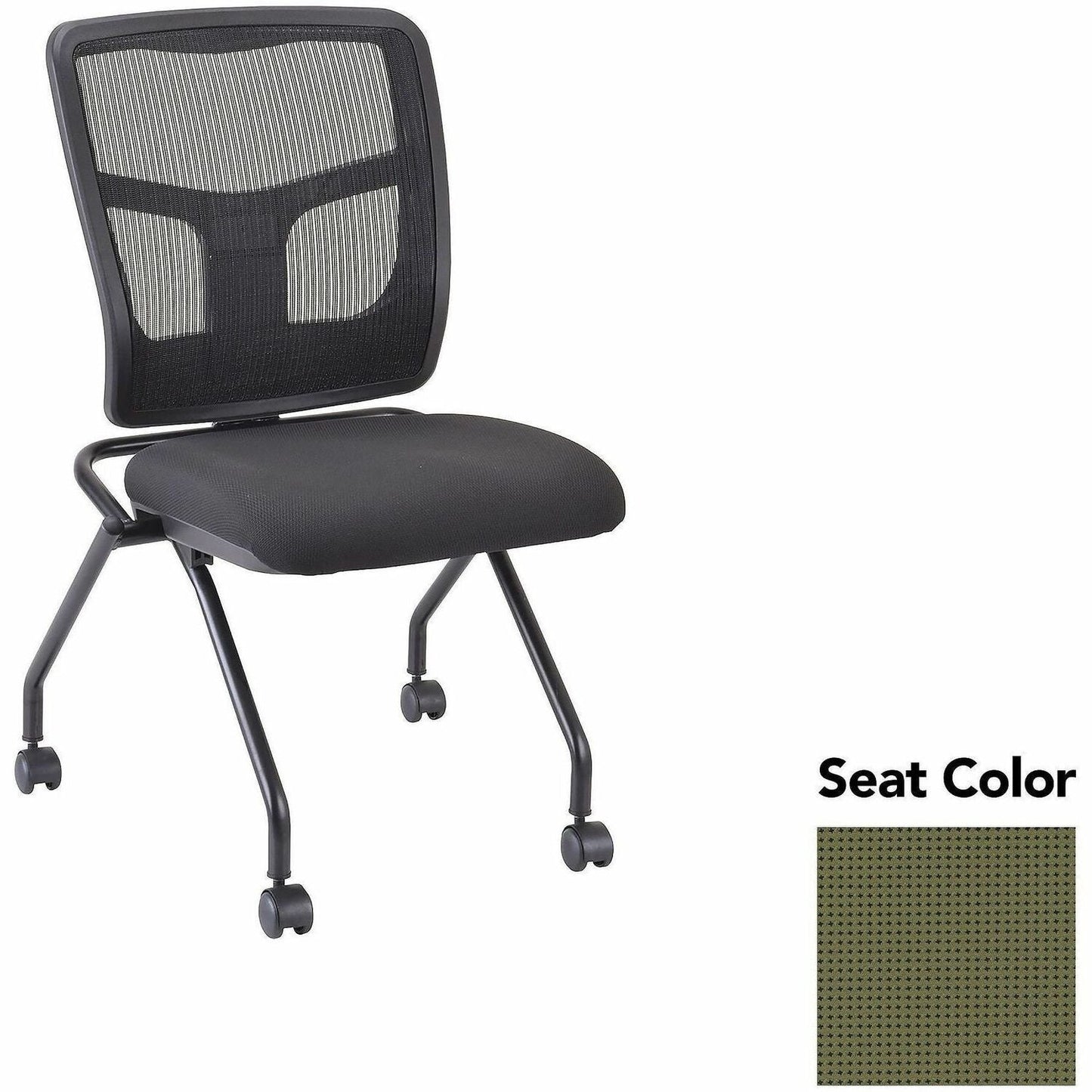 Lorell Training Room Guest Chair with Mesh Back and Flip - Up Seat - Set of 2 (LLR - LLR84385X) - SchoolOutlet