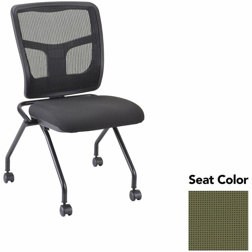 Lorell Training Room Guest Chair with Mesh Back and Flip - Up Seat - Set of 2 (LLR - LLR84385X) - SchoolOutlet