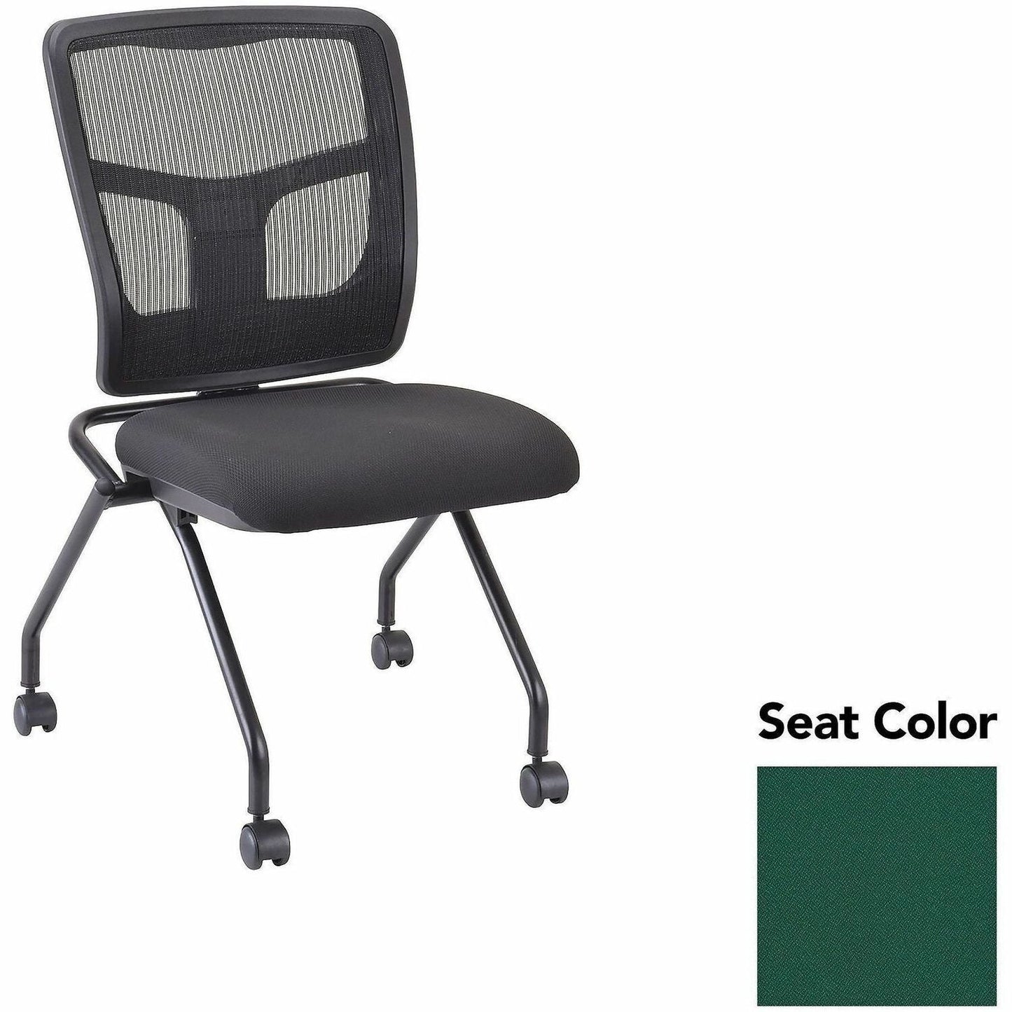 Lorell Training Room Guest Chair with Mesh Back and Flip - Up Seat - Set of 2 (LLR - LLR84385X) - SchoolOutlet