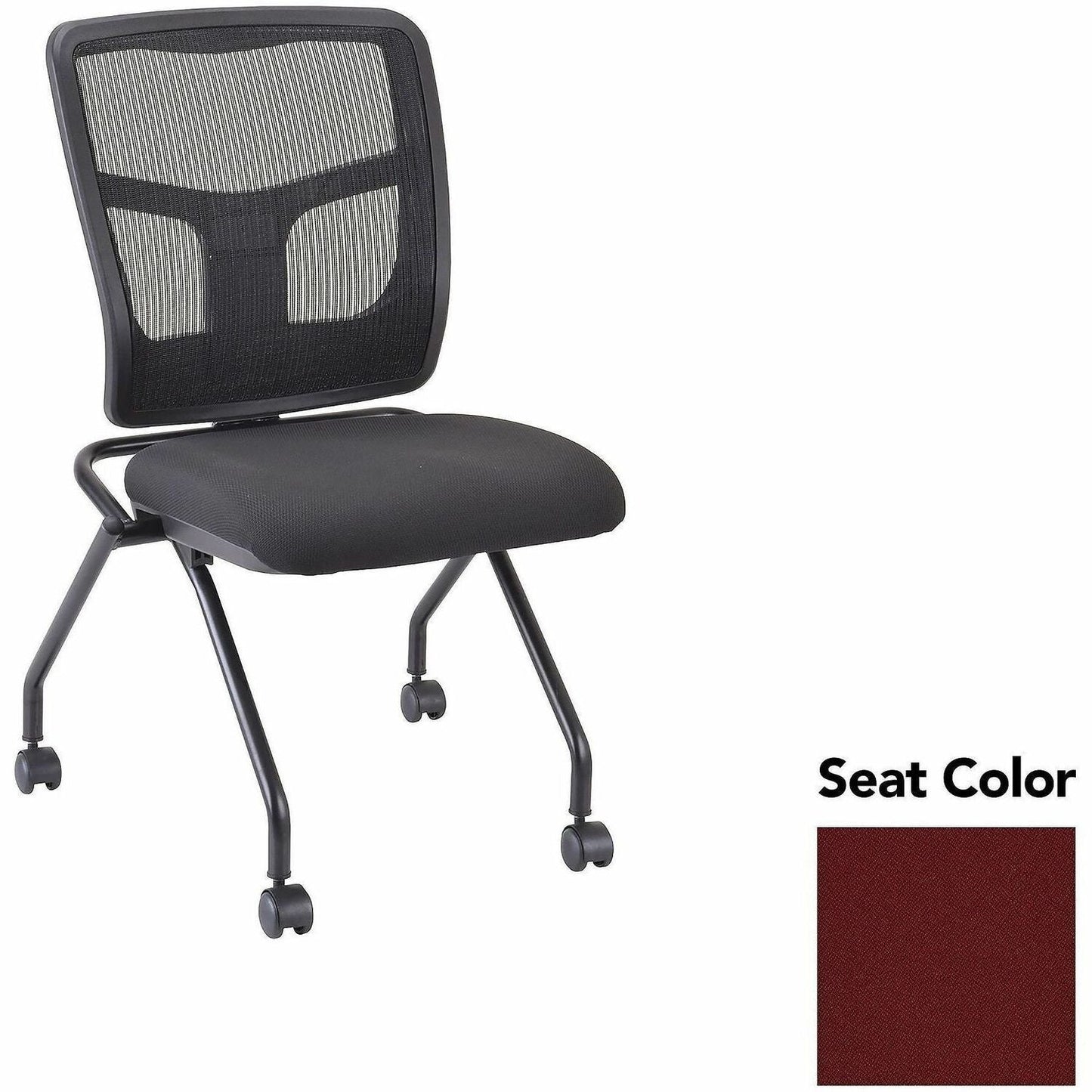 Lorell Training Room Guest Chair with Mesh Back and Flip - Up Seat - Set of 2 (LLR - LLR84385X) - SchoolOutlet