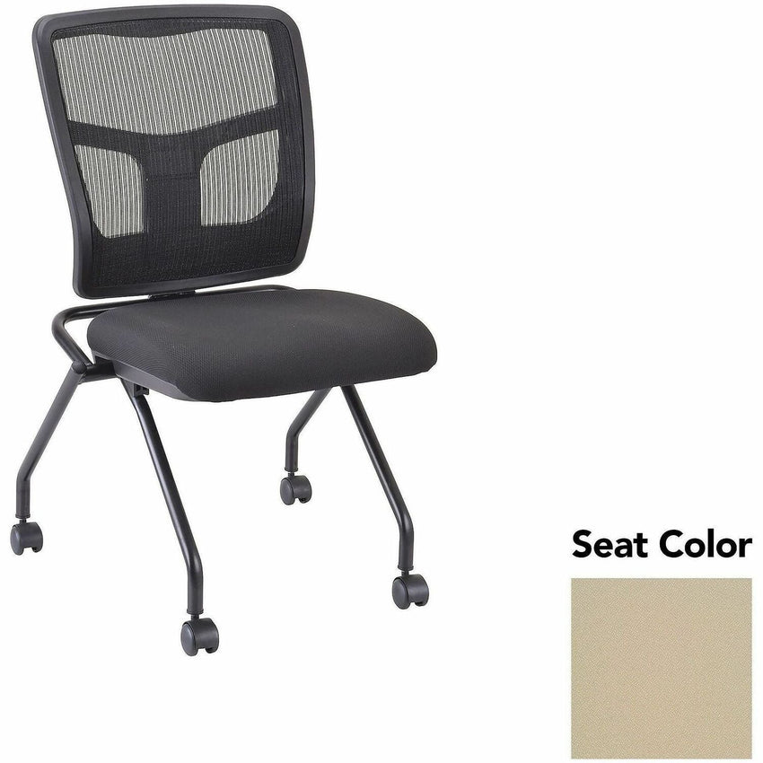 Lorell Training Room Guest Chair with Mesh Back and Flip - Up Seat - Set of 2 (LLR - LLR84385X) - SchoolOutlet