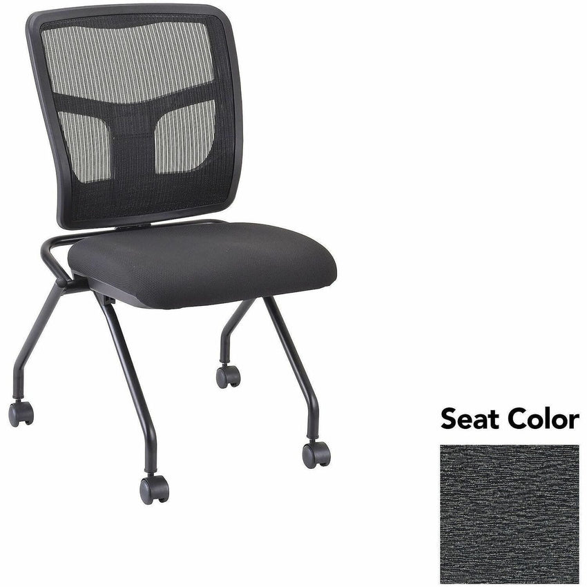 Lorell Training Room Guest Chair with Mesh Back and Flip - Up Seat - Set of 2 (LLR - LLR84385X) - SchoolOutlet