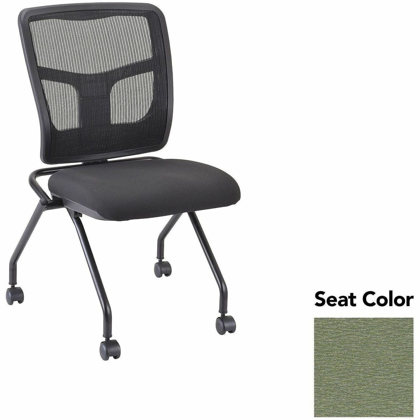 Lorell Training Room Guest Chair with Mesh Back and Flip - Up Seat - Set of 2 (LLR - LLR84385X) - SchoolOutlet