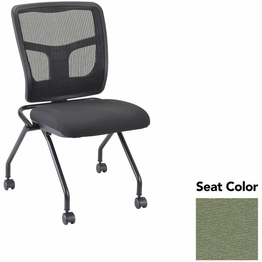 Lorell Training Room Guest Chair with Mesh Back and Flip - Up Seat - Set of 2 (LLR - LLR84385X) - SchoolOutlet