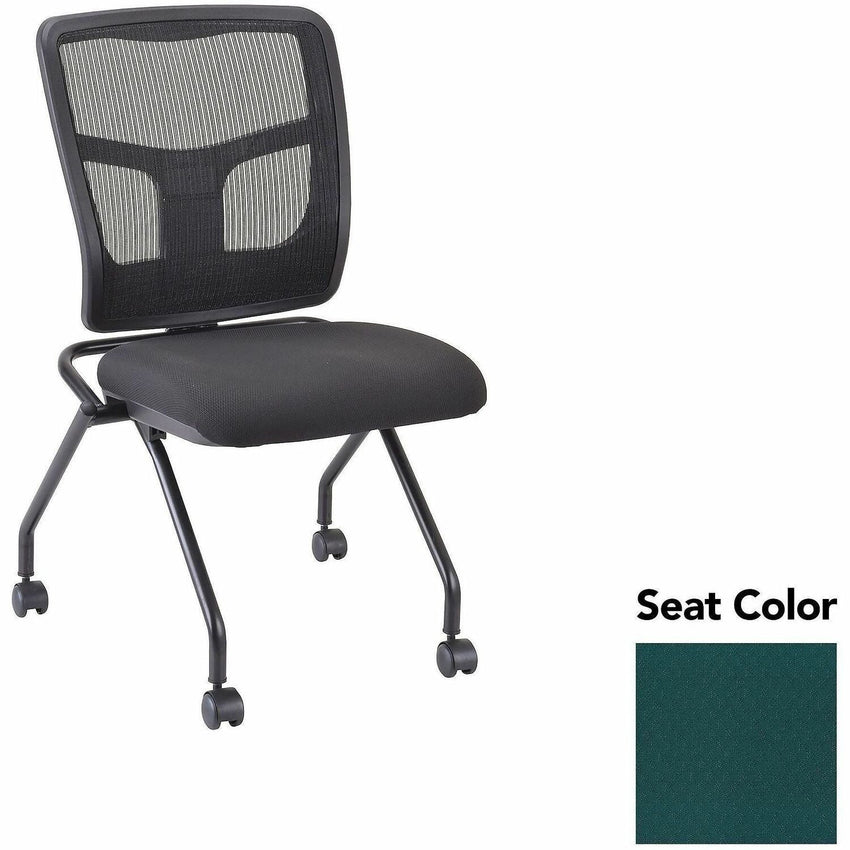 Lorell Training Room Guest Chair with Mesh Back and Flip - Up Seat - Set of 2 (LLR - LLR84385X) - SchoolOutlet