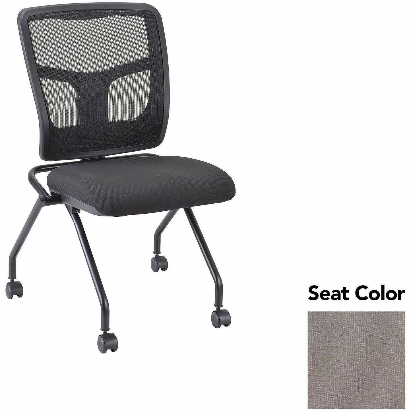 Lorell Training Room Guest Chair with Mesh Back and Flip - Up Seat - Set of 2 (LLR - LLR84385X) - SchoolOutlet