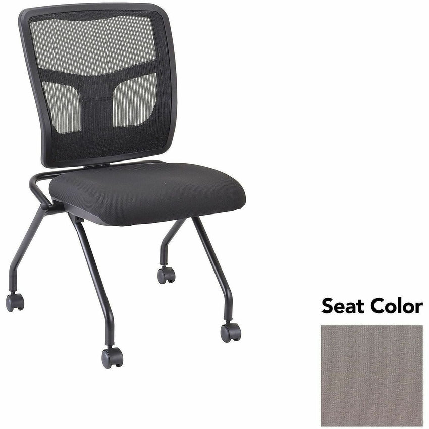 Lorell Training Room Guest Chair with Mesh Back and Flip - Up Seat - Set of 2 (LLR - LLR84385X) - SchoolOutlet