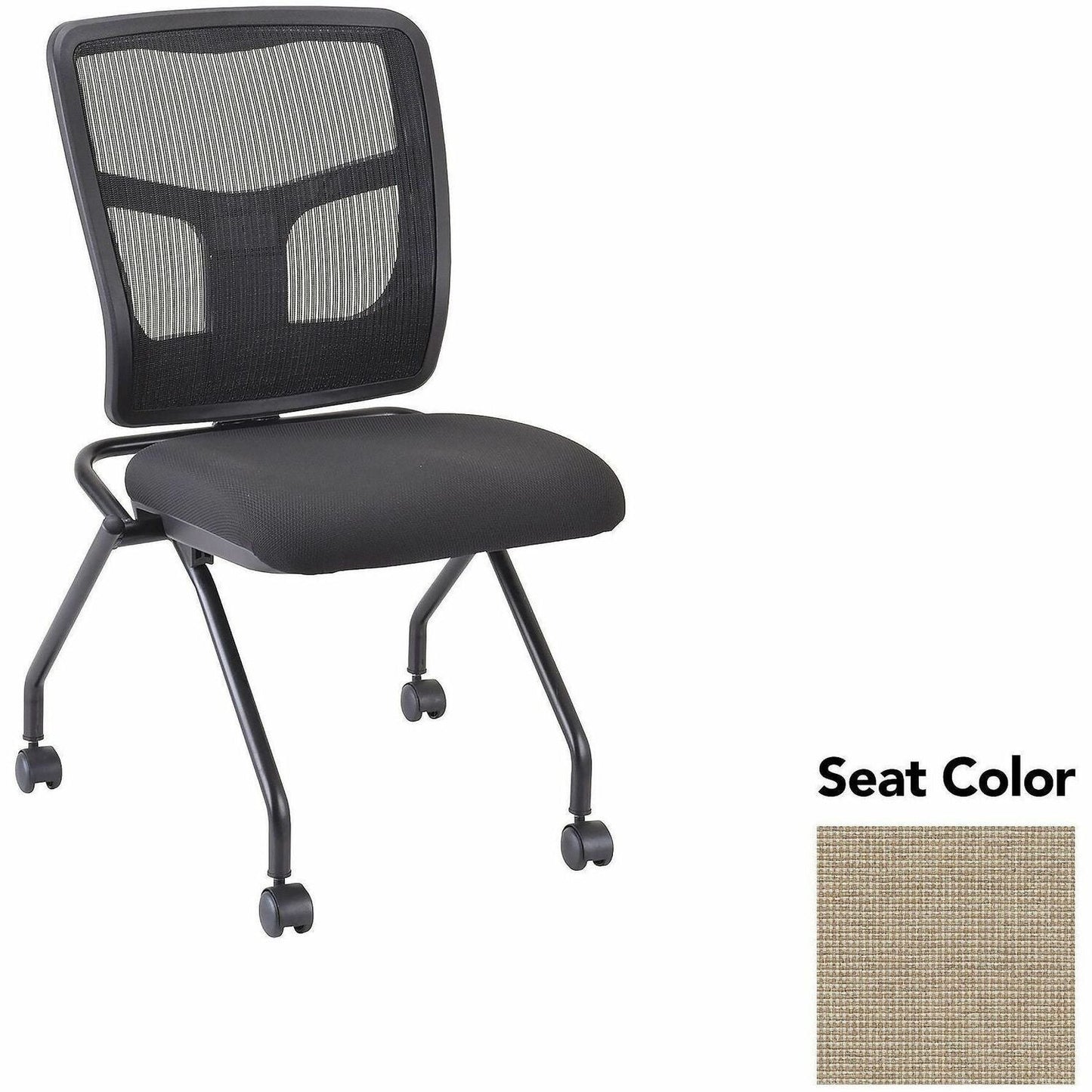 Lorell Training Room Guest Chair with Mesh Back and Flip - Up Seat - Set of 2 (LLR - LLR84385X) - SchoolOutlet
