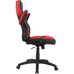 Lorell Bucket Seat High - back Gaming Chair with Flip - up Arms and 5 - Star Base, Red/Black 18.50 - 22.24 H (LLR - LLR84387) - SchoolOutlet