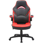 Lorell Bucket Seat High - back Gaming Chair with Flip - up Arms and 5 - Star Base, Red/Black 18.50 - 22.24 H (LLR - LLR84387) - SchoolOutlet