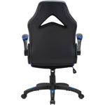 Lorell High - Back Ergonomic Gaming Chair with Flip - Up Arms Blue Black Gray 17.9 - 21.9 H (LLR - LLR84395) - SchoolOutlet