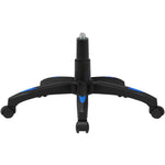Lorell High - Back Ergonomic Gaming Chair with Flip - Up Arms Blue Black Gray 17.9 - 21.9 H (LLR - LLR84395) - SchoolOutlet