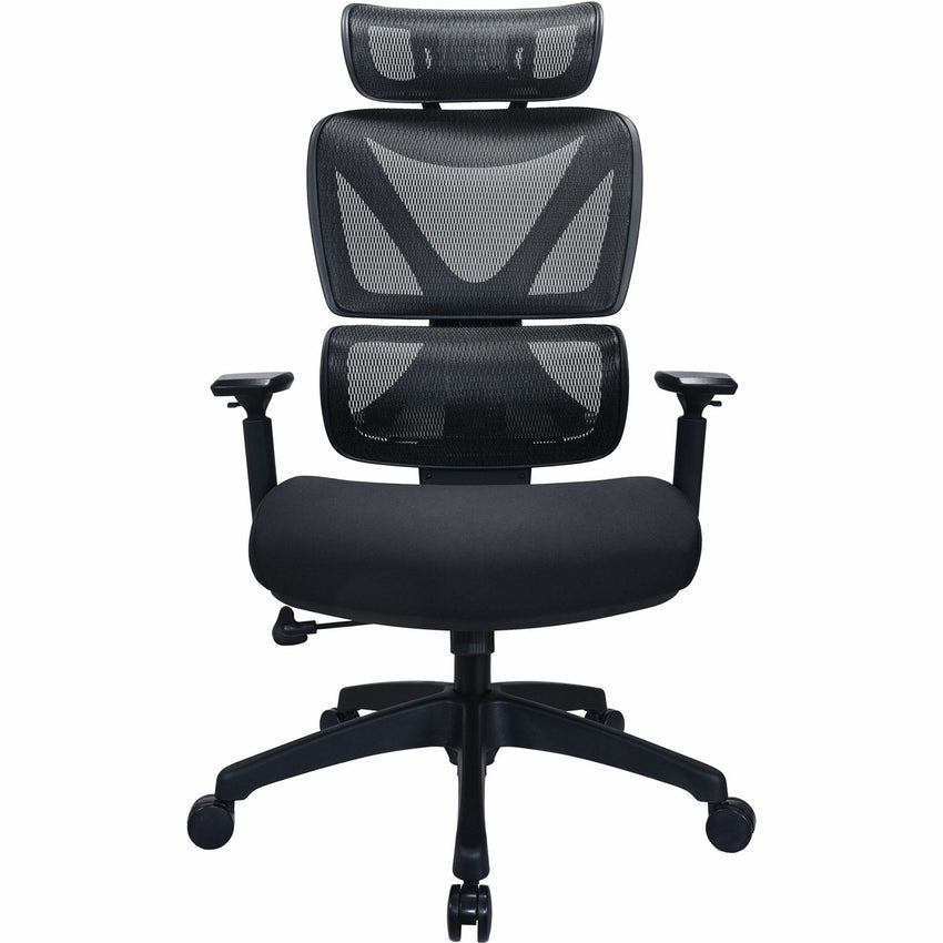 Lorell Xavier All - Mesh High - Back Chair with Articulating Lumbar and Adjustable Headrest 18.10'' - 21.8''"H (LLR - LLR84396) - SchoolOutlet