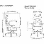 Lorell Xavier All - Mesh High - Back Chair with Articulating Lumbar and Adjustable Headrest 18.10'' - 21.8''