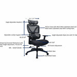 Lorell Xavier All - Mesh High - Back Chair with Articulating Lumbar and Adjustable Headrest 18.10'' - 21.8''