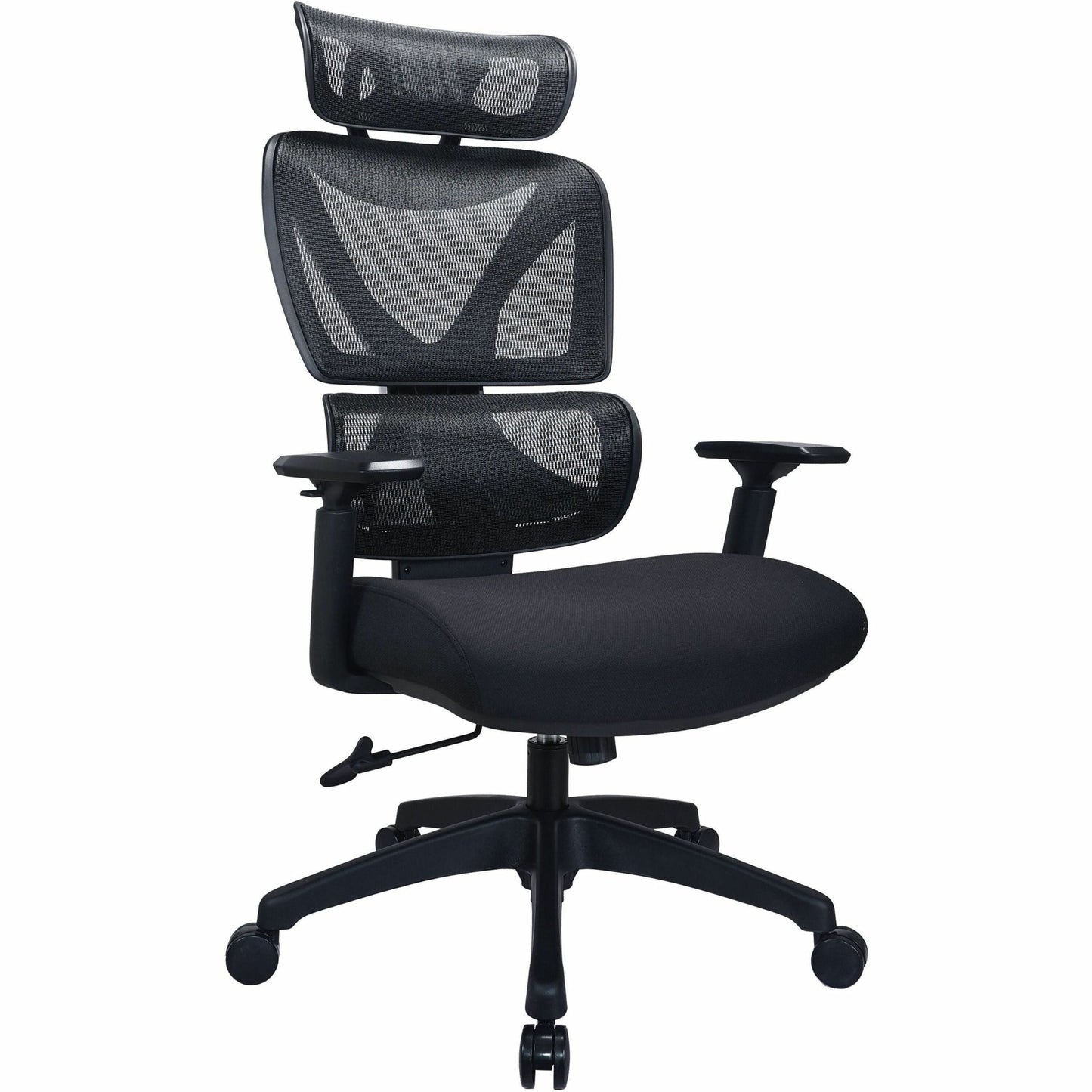 Lorell Xavier All - Mesh High - Back Chair with Articulating Lumbar and Adjustable Headrest 18.10'' - 21.8''"H (LLR - LLR84396) - SchoolOutlet