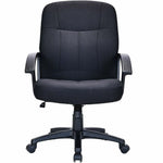 Lorell Executive Upholstered Mid - Back Chair with Pneumatic Height Adjustment and Tilt Lock 17.75