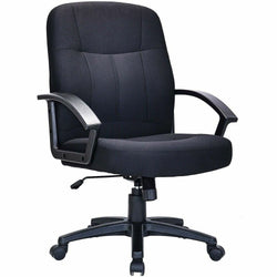 Lorell Executive Upholstered Mid-Back Chair with Pneumatic Height Adjustment and Tilt Lock 17.75" - 21.25"H (LLR-LLR84552)