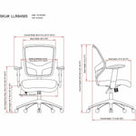 Lorell Executive Mesh Mid - Back Office Chair with Adjustable Lumbar Support and Height - Adjustable Arms 18