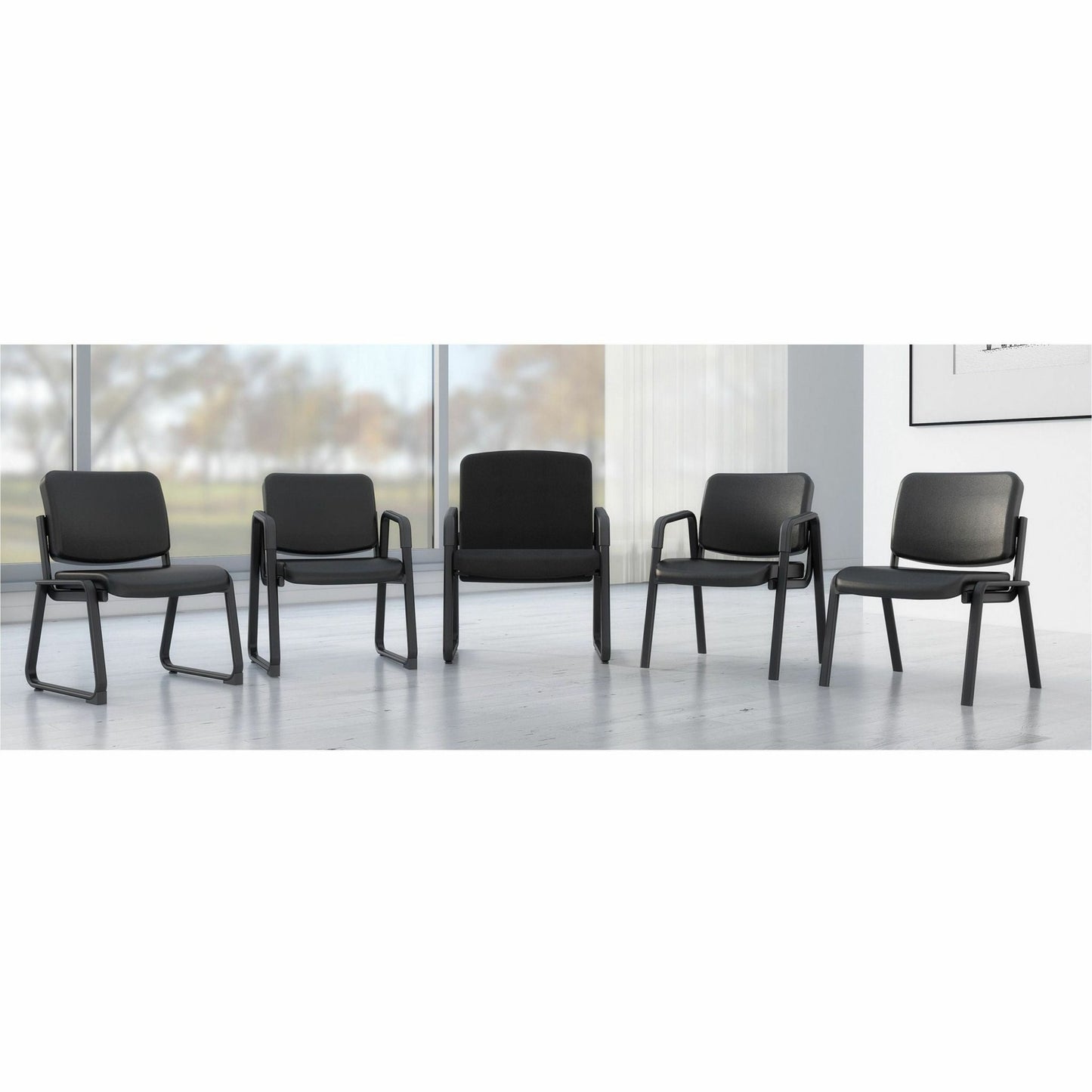 Lorell Upholstered Guest Chair with Sled Base and Padded Seat 17.75"H (LLR - LLR84576) - SchoolOutlet