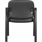 Lorell Deluxe Leather 4 - Leg Guest Chair with Padded Arms and Metal Frame (LLR - LLR84594) - SchoolOutlet