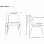 Lorell Deluxe Leather 4 - Leg Guest Chair Armless with Metal Frame (LLR - LLR84595) - SchoolOutlet