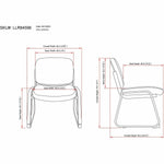 Lorell Deluxe Fabric Guest Chair Armless with Sled Base (LLR - LLR84596) - SchoolOutlet