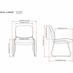 Lorell Deluxe Leather Guest Chair Armless with Sled Base (LLR - LLR84597) - SchoolOutlet