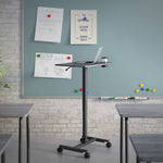 Mobile Weathered Charcoal Lorell Sit - Stand Desk 26.6