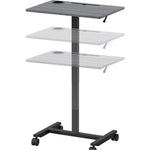 Mobile Weathered Charcoal Lorell Sit - Stand Desk 26.6