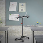 Mobile Weathered Charcoal Lorell Sit - Stand Desk 26.6