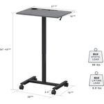 Mobile Weathered Charcoal Lorell Sit - Stand Desk 26.6