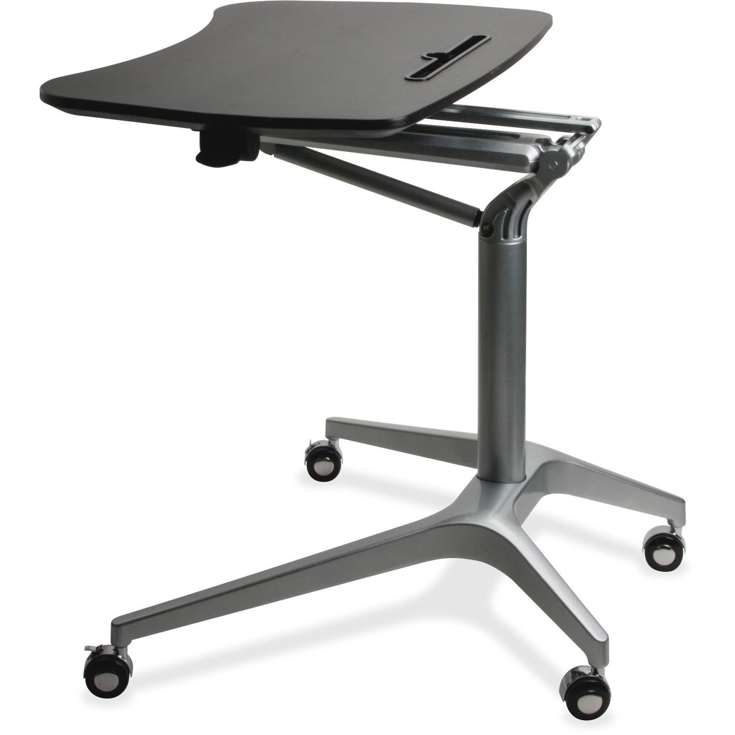 Lorell Gas Lift Height - Adjustable Mobile Desk 28.25"W x 18.75"D (LLR - LLR84838) - SchoolOutlet