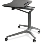 Lorell Gas Lift Height - Adjustable Mobile Desk 28.25