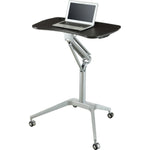 Lorell Gas Lift Height - Adjustable Mobile Desk 28.25